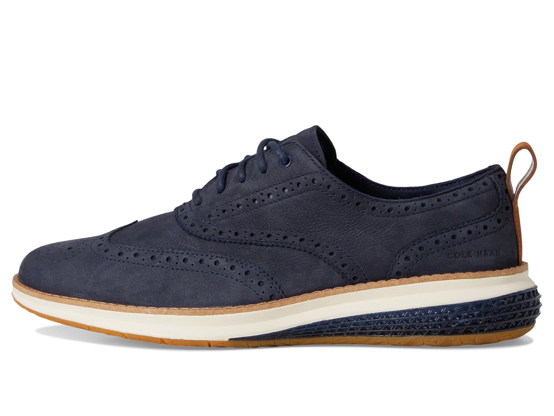 Оксфорды Cole Haan Original Grand Energy Weave Wing Tip Oxford, цвет Navy Blazer Nubuck/Ivory — фото 4