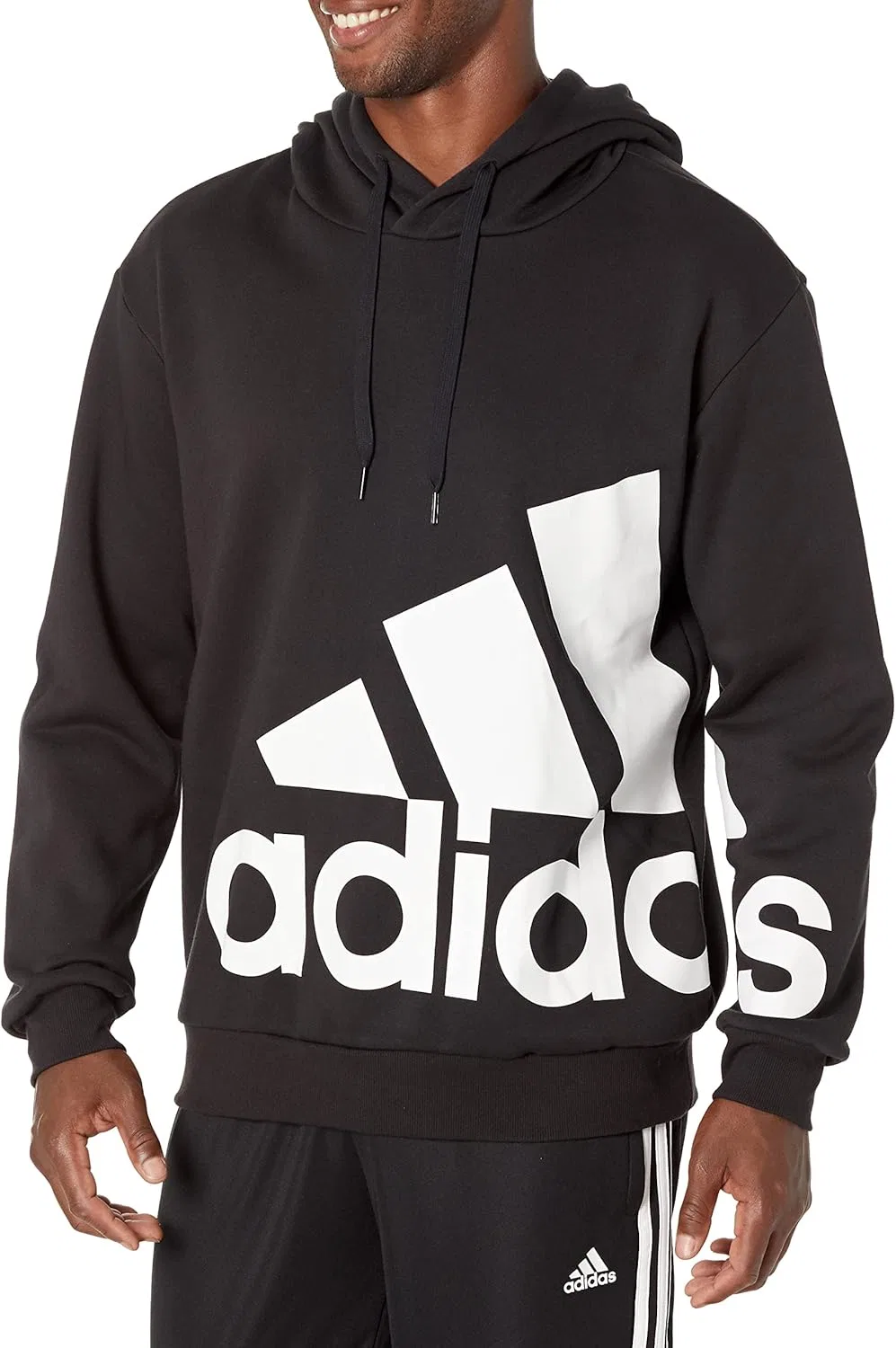 Толстовка Adidas Men's Essentials Giant Logo Fleece, черно-белый