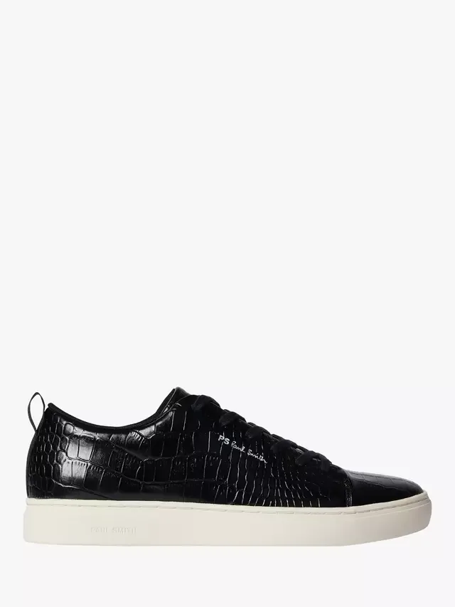 Кроссовки Lee из кожи с эффектом крокодиловой кожи, черные Paul Smith