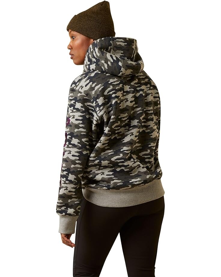 

Худи Ariat Rebar Graphic Printed Hoodie, цвет Heather Grey Camo
