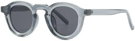 

Круглые солнцезащитные очки 2027 года для женщин и мужчин в стиле панк, ретро, ​​модные солнцезащитные очки с прозрачными линзами и оправой, защита от ультрафиолета UV400 MTZJH, Gray