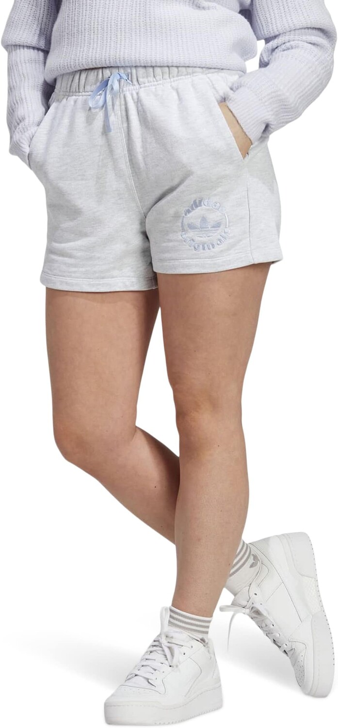 

Шорты с эмблемой трилистника adidas, цвет Light Grey Heather