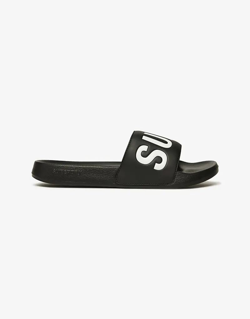 

Шлепанцы для бассейна Superdry Core Graphic в черном/оптическом цвете