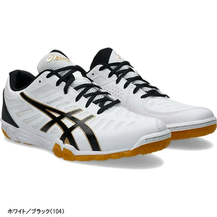 Унисекс кроссовки для настольного тенниса «Attack Excounter 2» от ASICS, White/Black (104) — фото 2