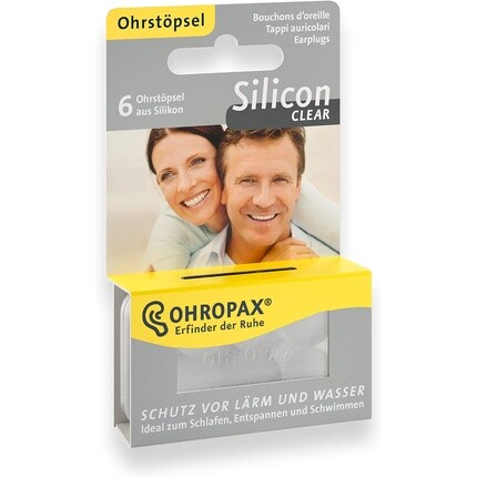 

СИЛИКОНОВЫЕ ПРОЗРАЧНЫЕ беруши 6 шт. Ohropax