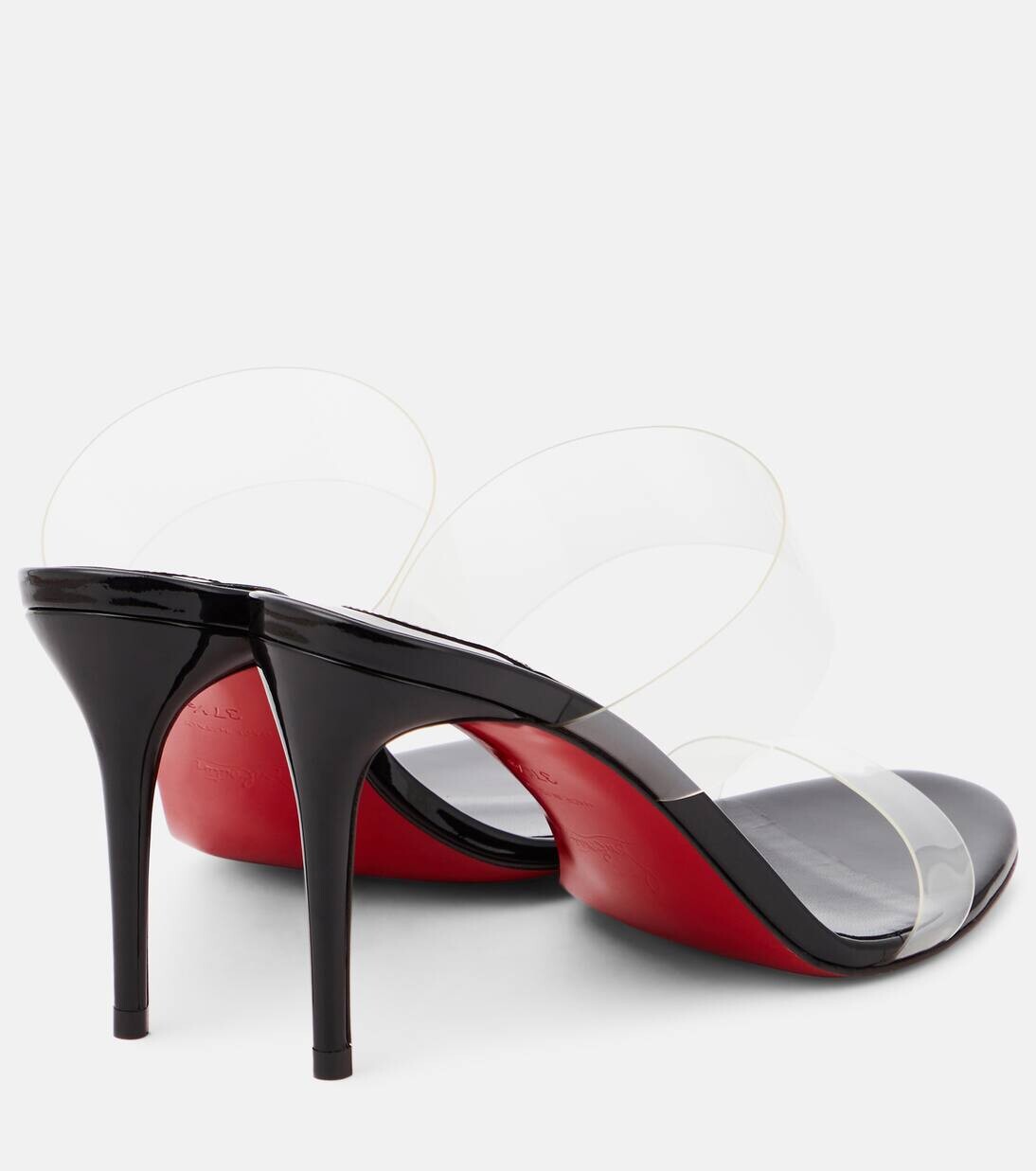 Туфли ПВХ Just Nothing 85 Christian Louboutin, цвет black/lin black — фото 3
