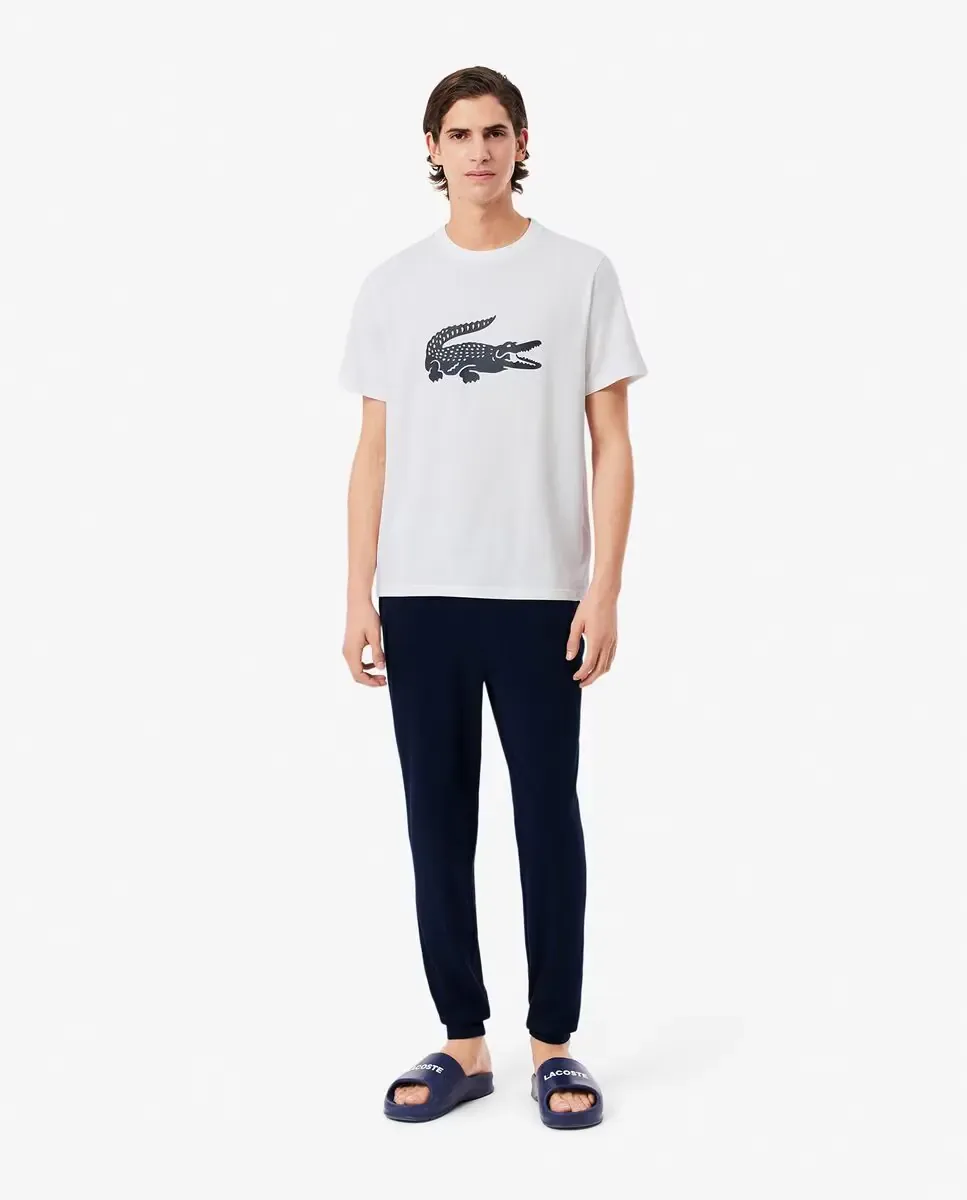Lacoste Мужская пижама из джерси с принтом синего цвета