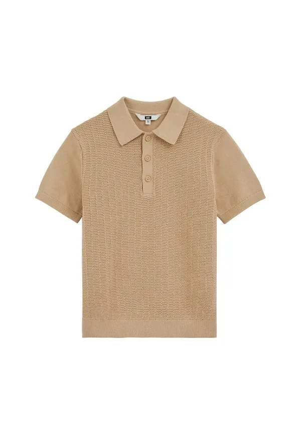 Рубашка поло We Fashion, Beige — фото 4