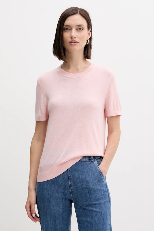 

Шелковая футболка United Colors Of Benetton, розовый