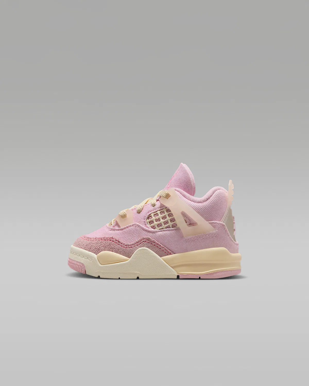 Детские кроссовки Jordan 4 Retro "Pearl Pink and Iced Carmine", Pearl Pink/Coconut Milk/Muslin/Iced Carmine