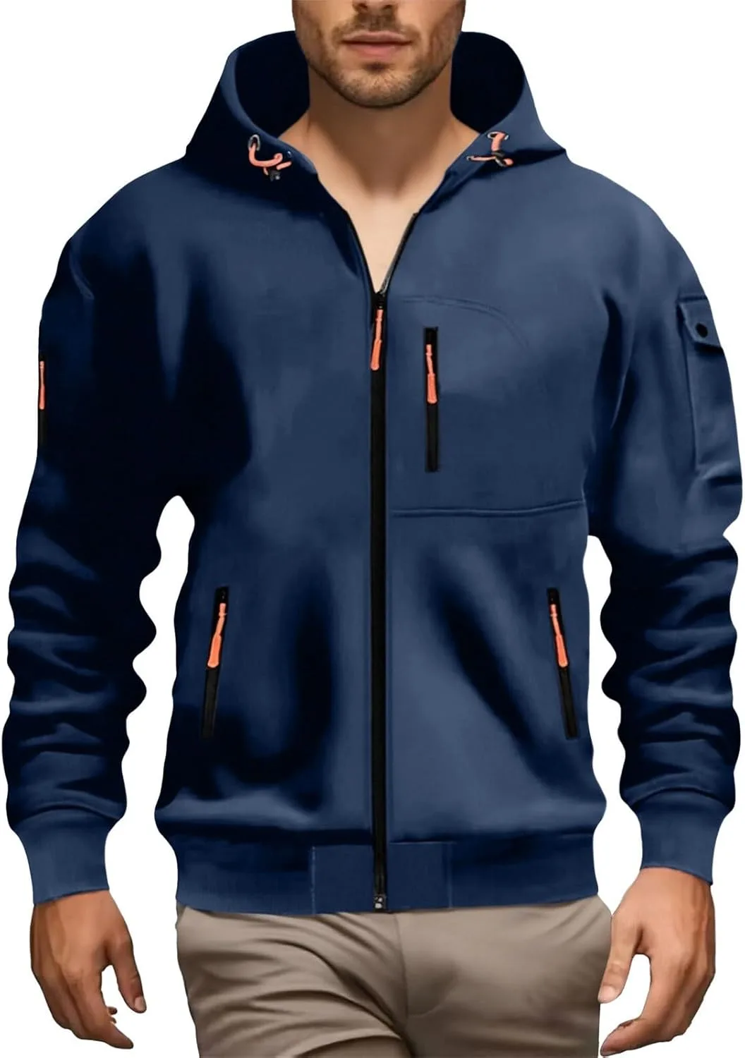 

Мужская толстовка с нагрудными карманами на молнии