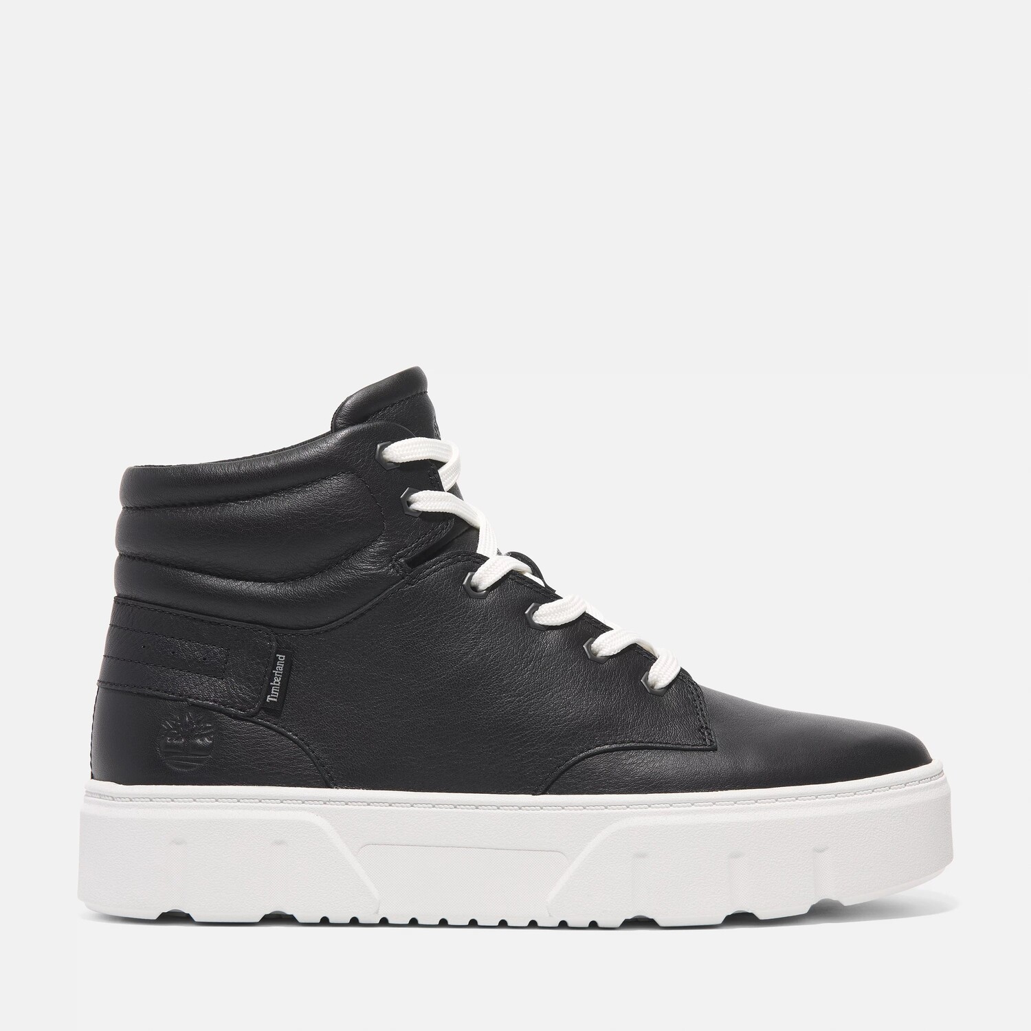 

Женские высокие кеды Laurel Court на шнуровке Timberland, цвет Black Full-Grain