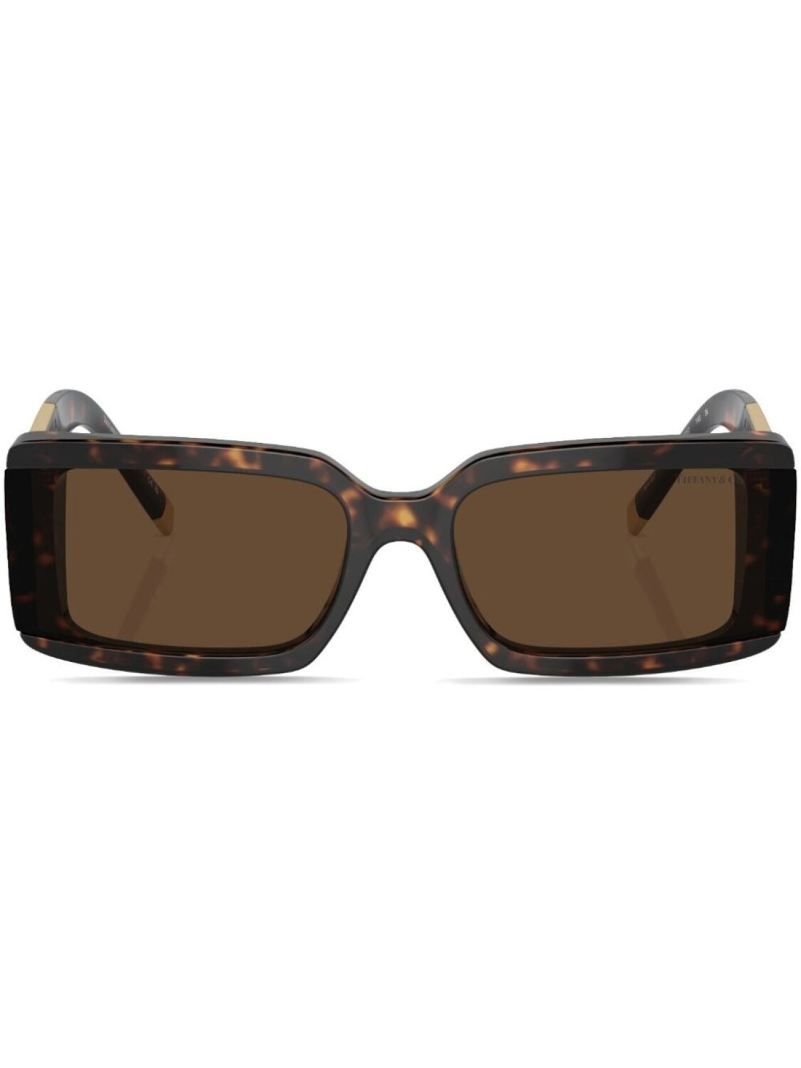 

Tiffany & Co Eyewear солнцезащитные очки в прямоугольной оправе, коричневый