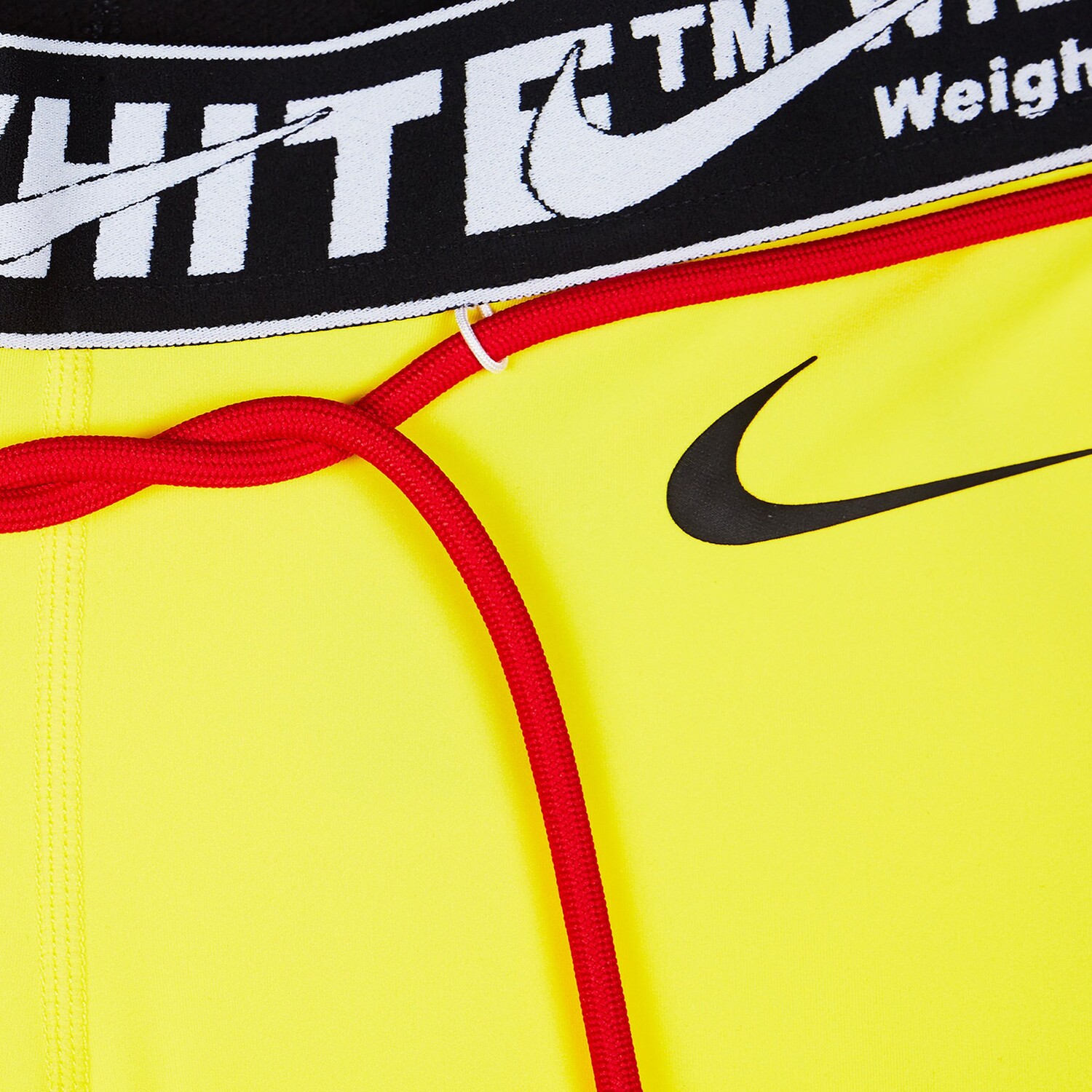 Женские тайтсы Nike x Off-White Pro, цвет Opti Yellow — фото 2
