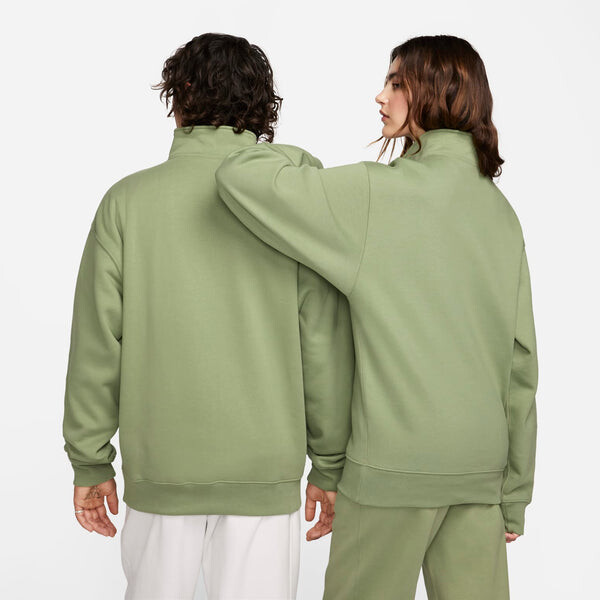 Толстовка solo swoosh quarter-zip sweayshirt 'oil green' Nike, зеленый — фото 2