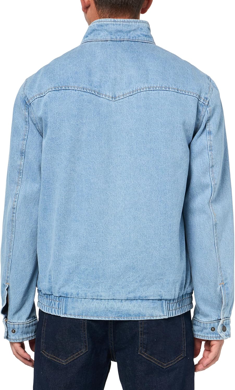 Мужская куртка Levi's Harrington из хлопчатобумажной ткани, Light Wash Denim — фото 2