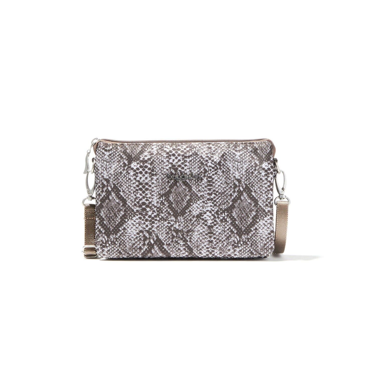 

Baggallini - Женская мини-сумка The Only Mini Bag через плечо, цвет Tan Python