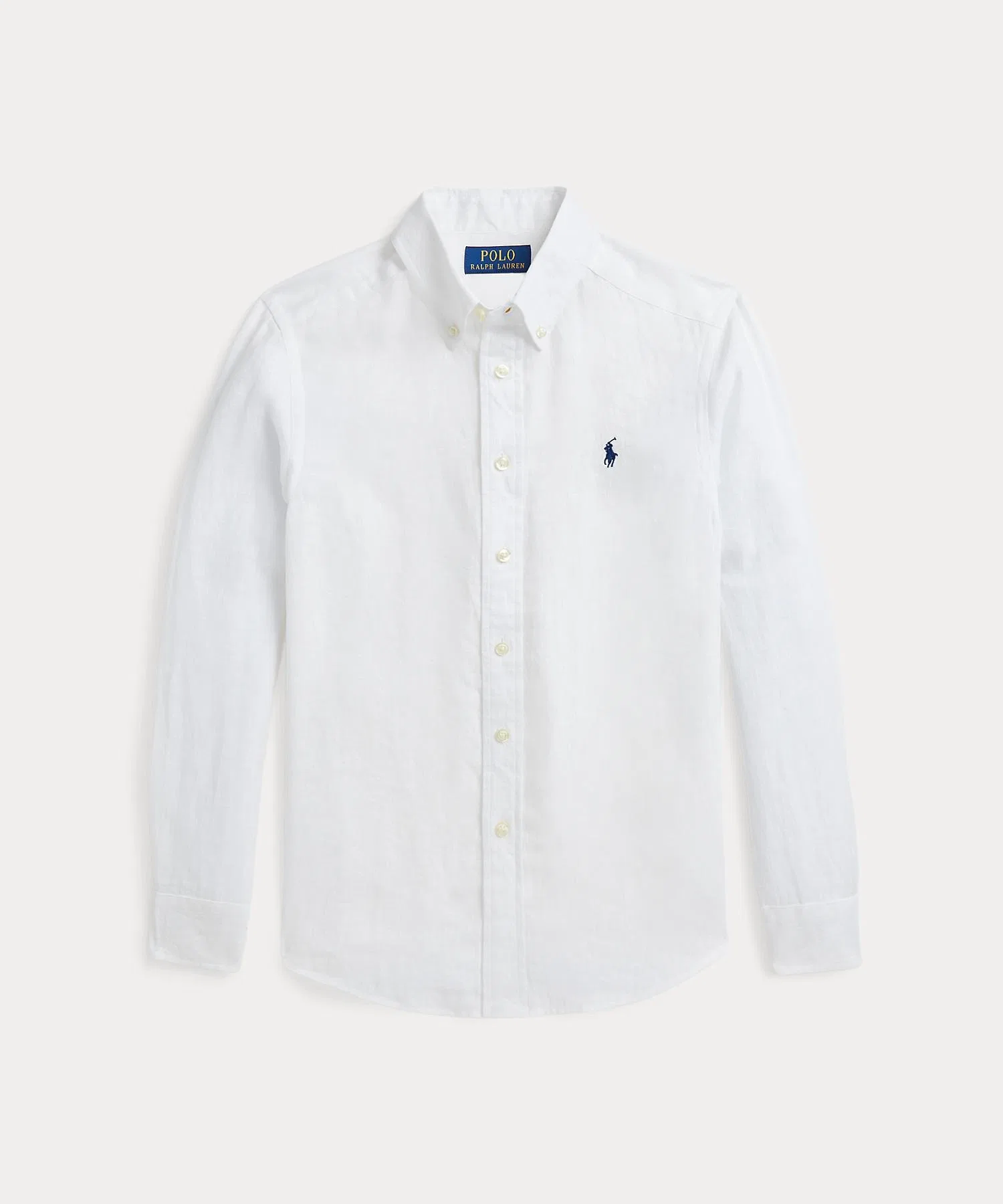 Детская льняная рубашка POLO RALPH LAUREN CHILDRENSWEAR белая — фото 2