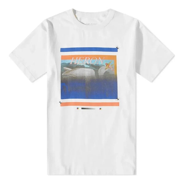 

Футболка ss23 misprinted heron t-shirt 'white navy' Heron Preston, белый