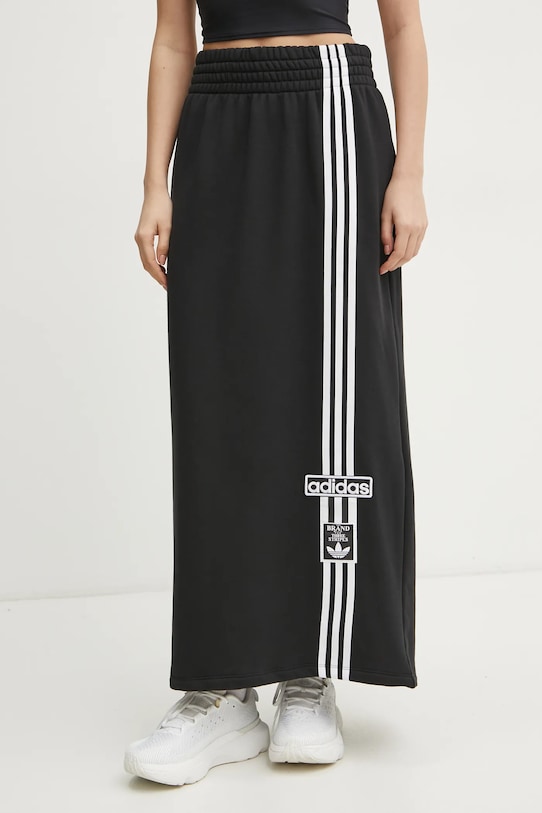 

Хлопковая юбка макси Maxi Skirt Adidas Originals, черный