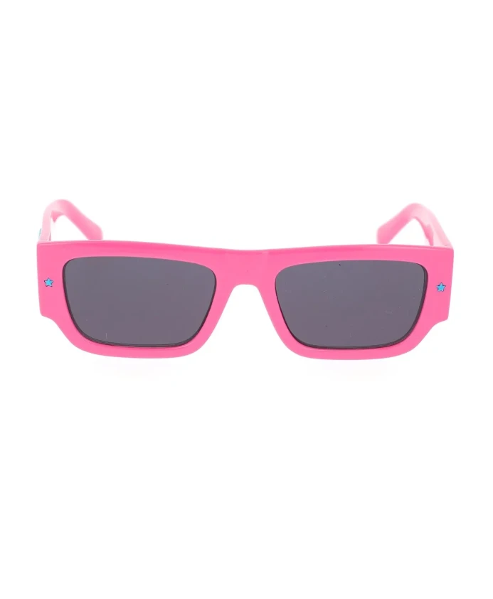 

Прямоугольные солнцезащитные очки, похожие на глаза, со звездами. Chiara Ferragni Collection, розовый