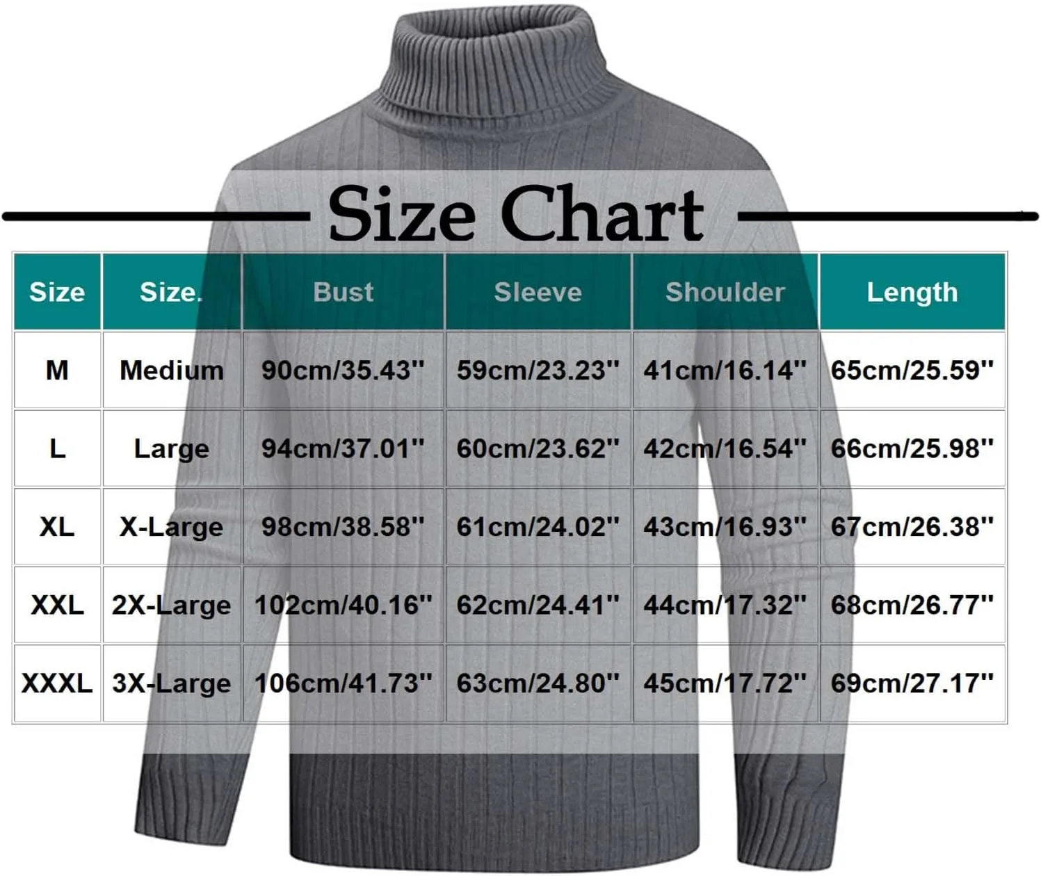 Мужской ребристый водолазный свитер, Slim Fit с длинными рукавами — фото 2