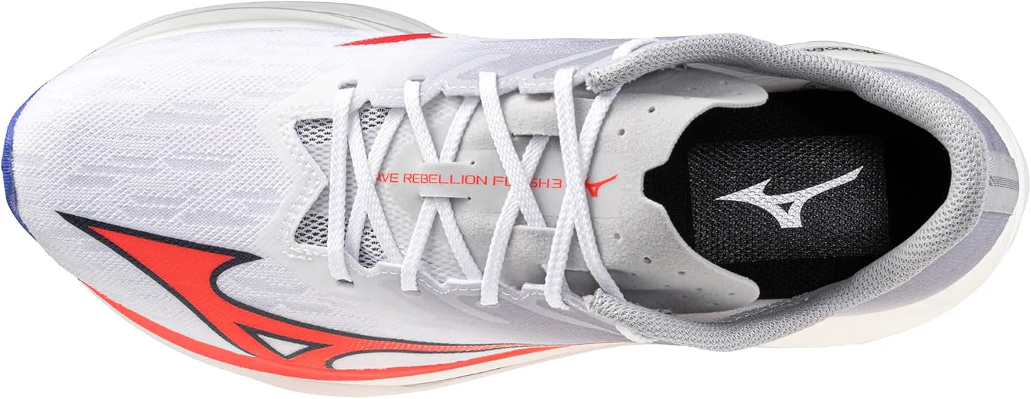 Мужские кроссовки для бега Mizuno Wave Rebellion Flash 3, белый/коралловый — фото 4