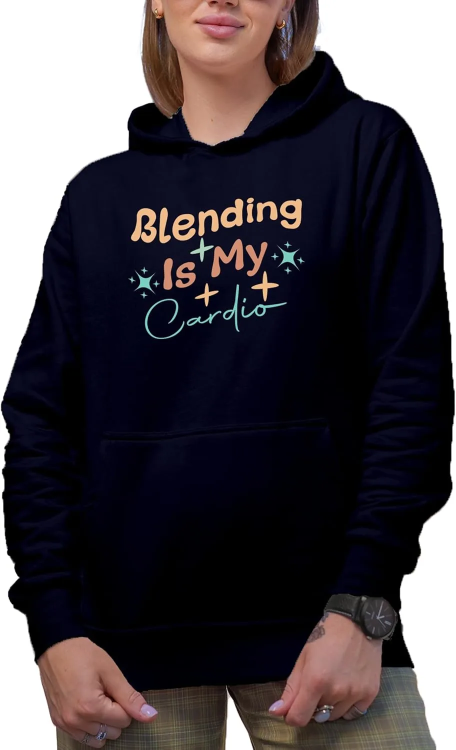 

Толстовка с капюшоном Novelty, Witty Blending Is My Cardio Make Your Mark Design