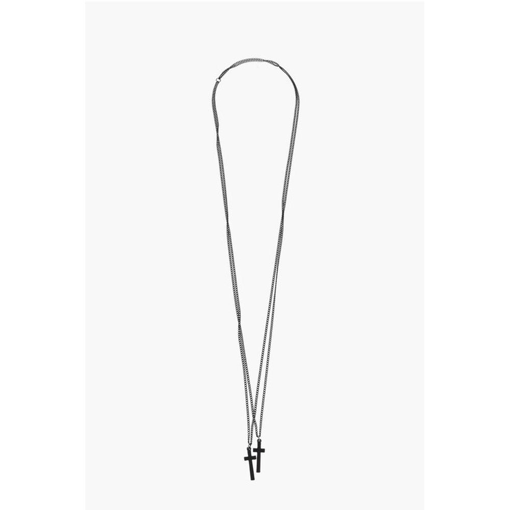 

Металлическое ожерелье-цепочка «Иисус» с подвесками в форме креста Dsquared2, черный
