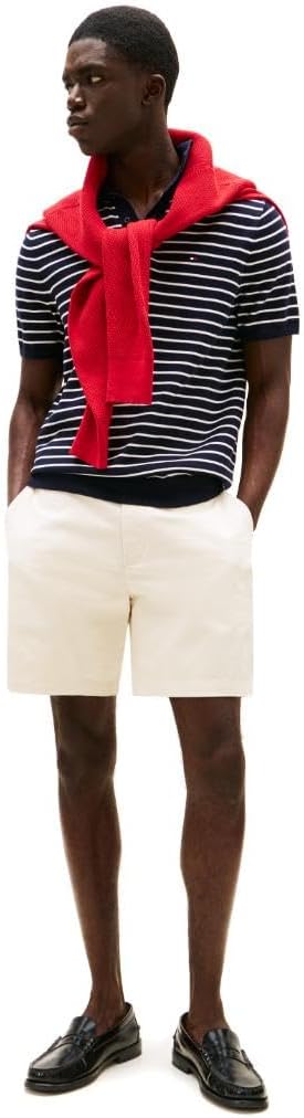 Мужские шорты Tommy Hilfiger Regular Fit из хлопка Mercer длиной 7 дюймов, Newsprint — фото 3