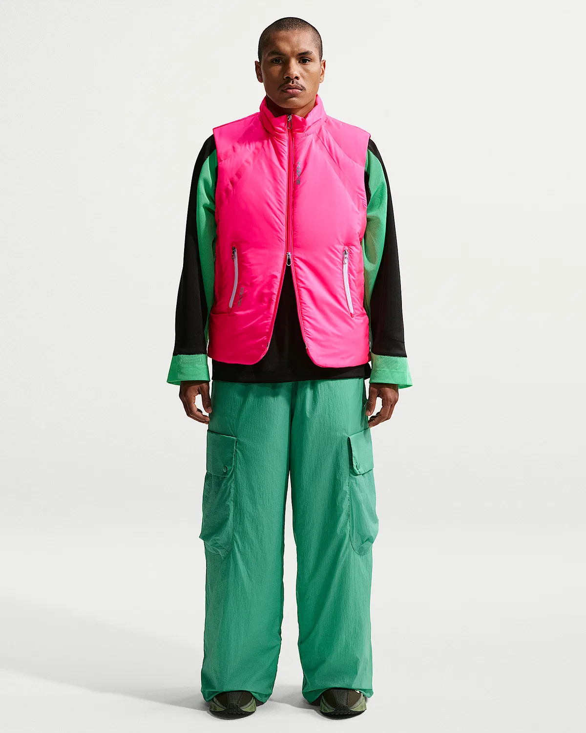 Мужской жилет Nike Project F.R.O.G. с утеплителем Fused Filled, Hyper Pink/White/Green Shock — фото 4