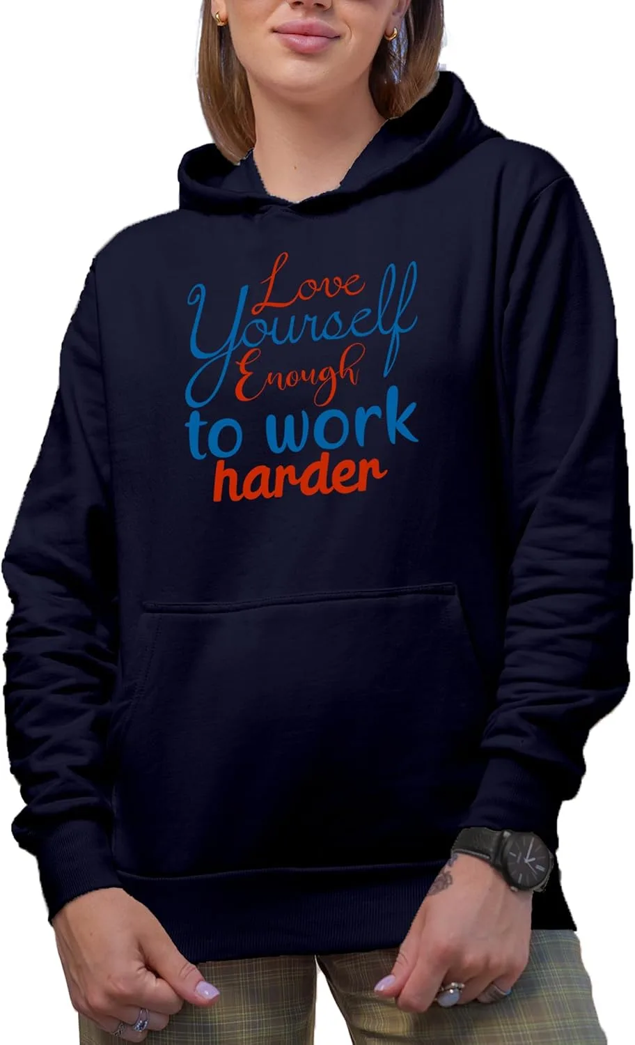 

Толстовка с принтом Love Yourself Enough To Work Harder Make Your Mark Design