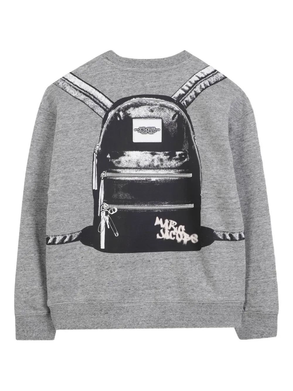 Толстовка с графичным принтом Marc Jacobs Kids, серый — фото 2