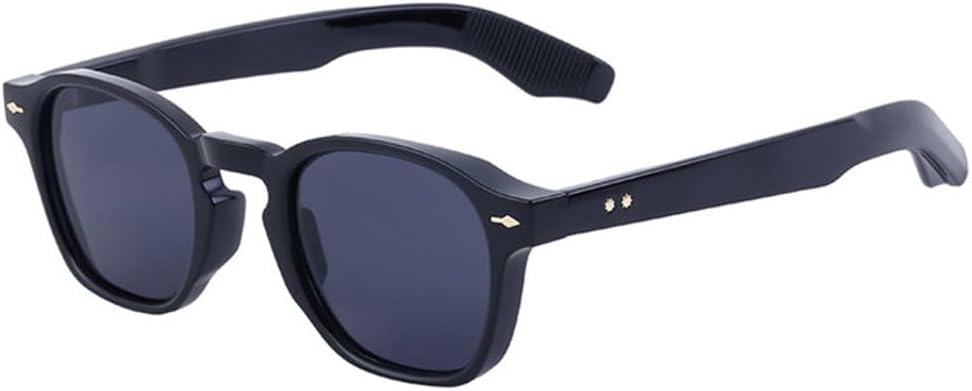 

Солнцезащитные очки LVTFCO Retro Oval для женщин с заклепками, в стиле панк, градиентные, с защитой от УФ-излучения UV400, для мужчин, темно-зеленые, Glossy Black Grey
