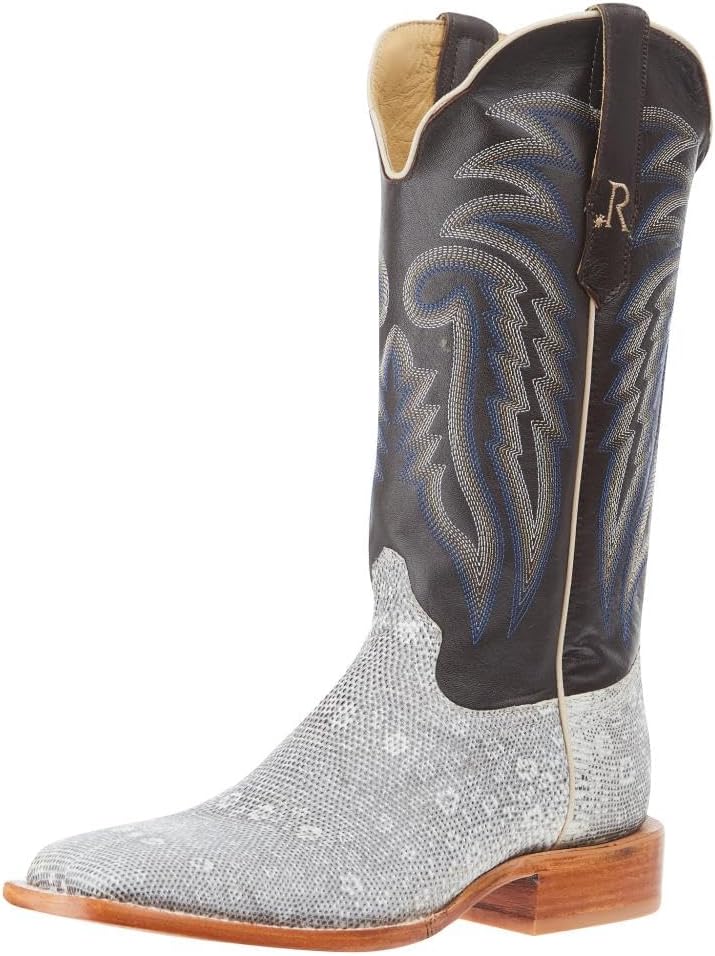 

Мужские ковбойские ботинки R. Watson с натуральным хвостом ящерицы, шоколадного цвета, с квадратным носком R. Watson Boots