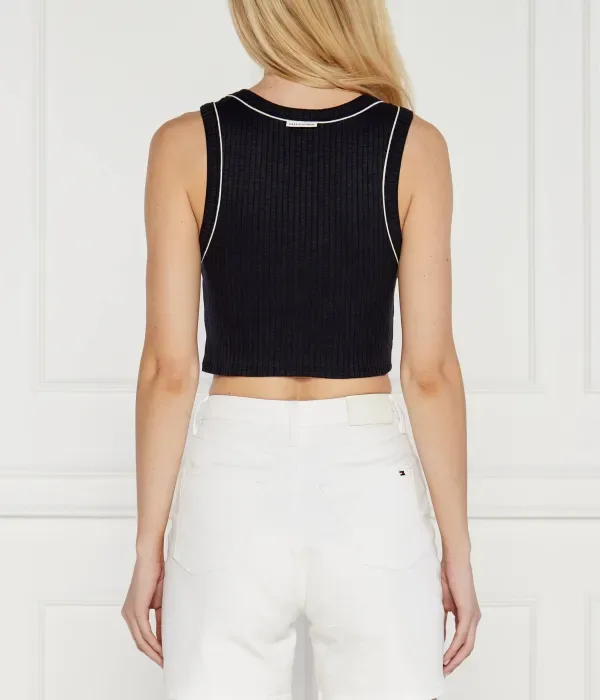 Топ regular fit Tommy Hilfiger, темно-синий — фото 4