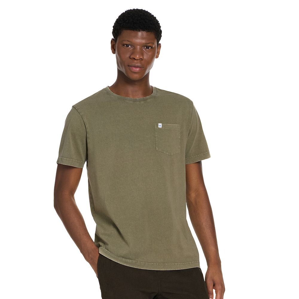 

Мужская футболка с карманами Hurley Sahara Acid Wash, цвет Iguana
