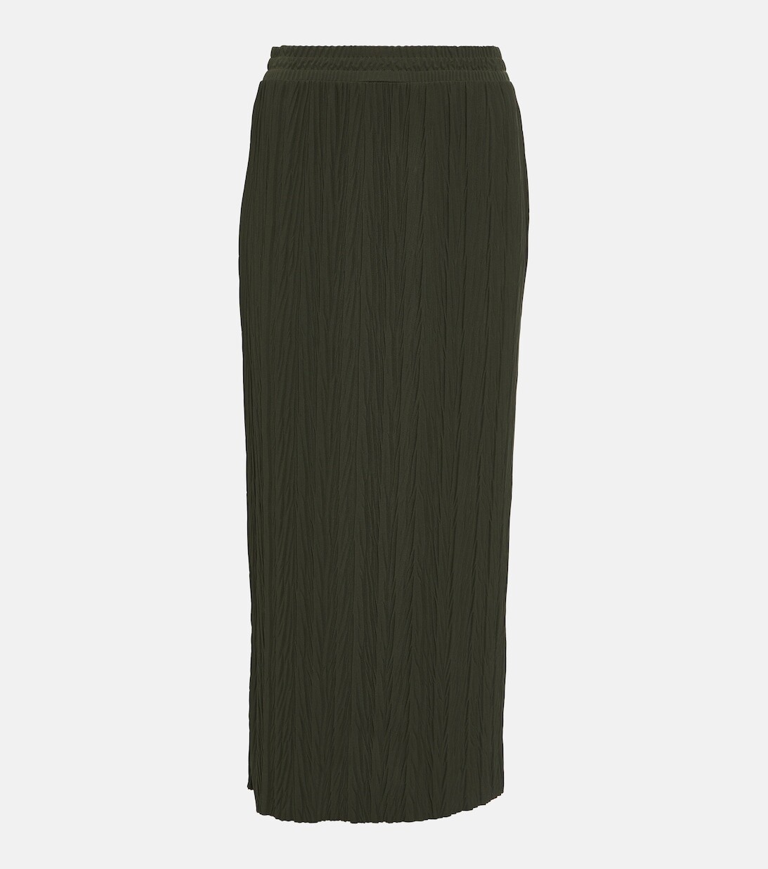 

Юбка миди из плиссированного джерси Leisure Carnia MAX MARA, зеленый