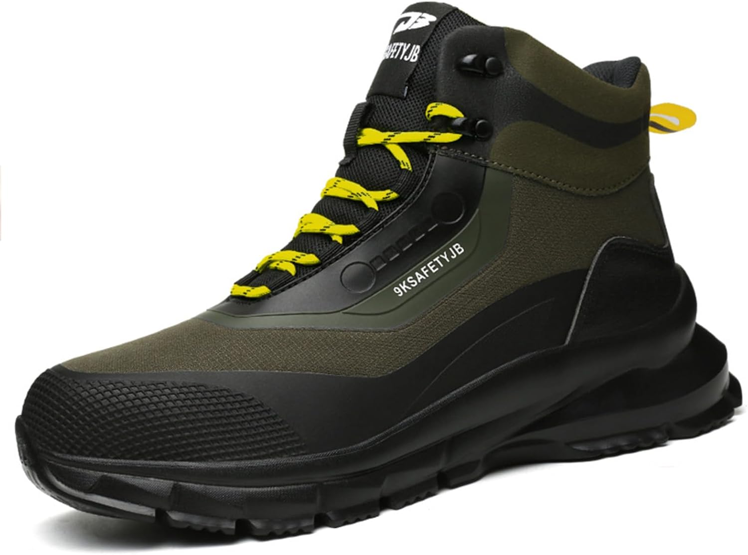 

Мужские ботинки KYOESCAI с стальным носком, водонепроницаемые высокие ботинки, легкая защитная обувь, устойчивая к проколам, для промышленности и строительства, черный