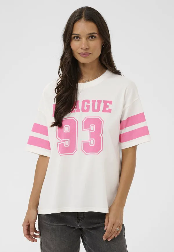 

Футболка с принтом kahally Kaffe, Chalk Pinkpower Text Print, Розовый, Футболка с принтом kahally Kaffe, Chalk Pinkpower Text Print