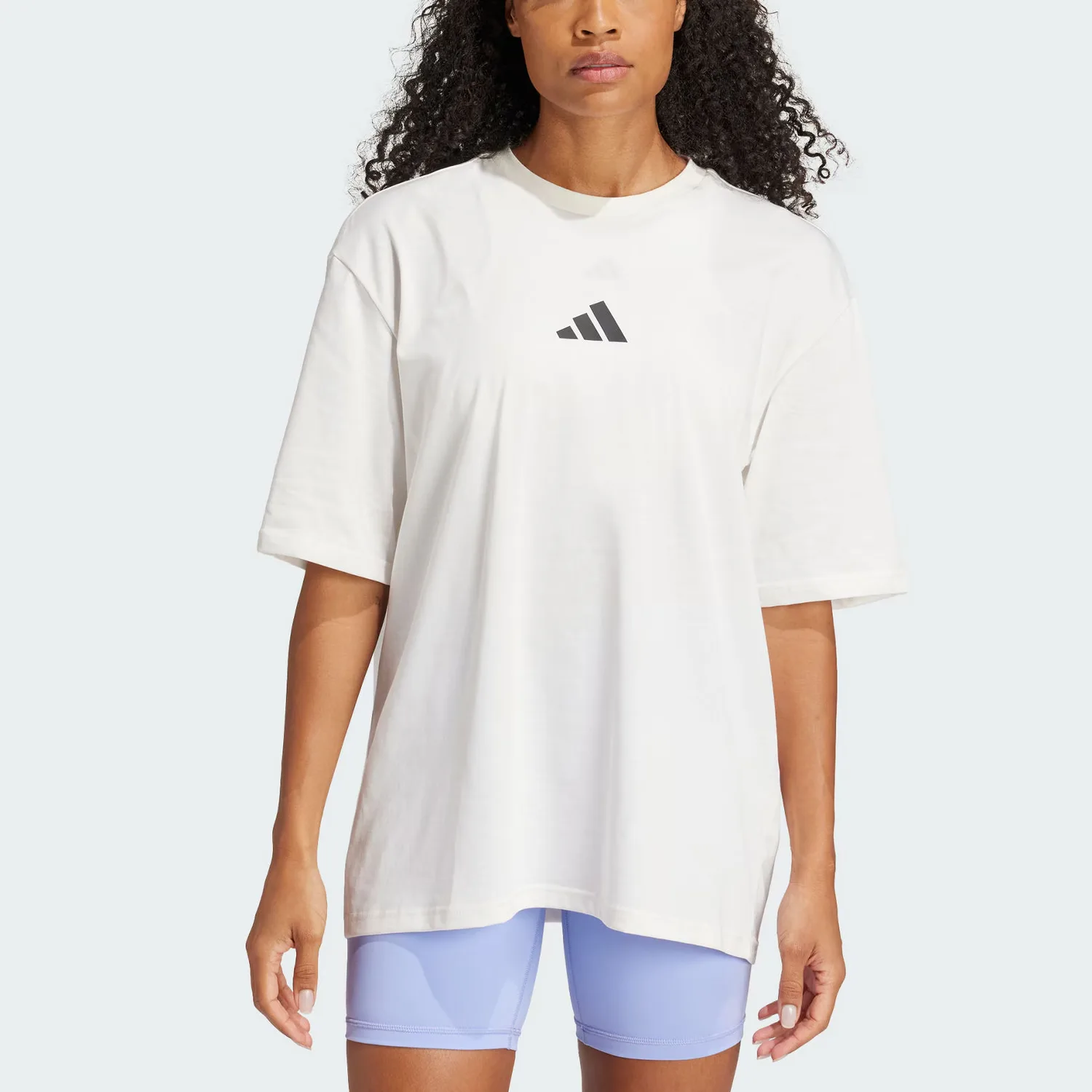 Adidas Футболка женская розовая белая — фото 3