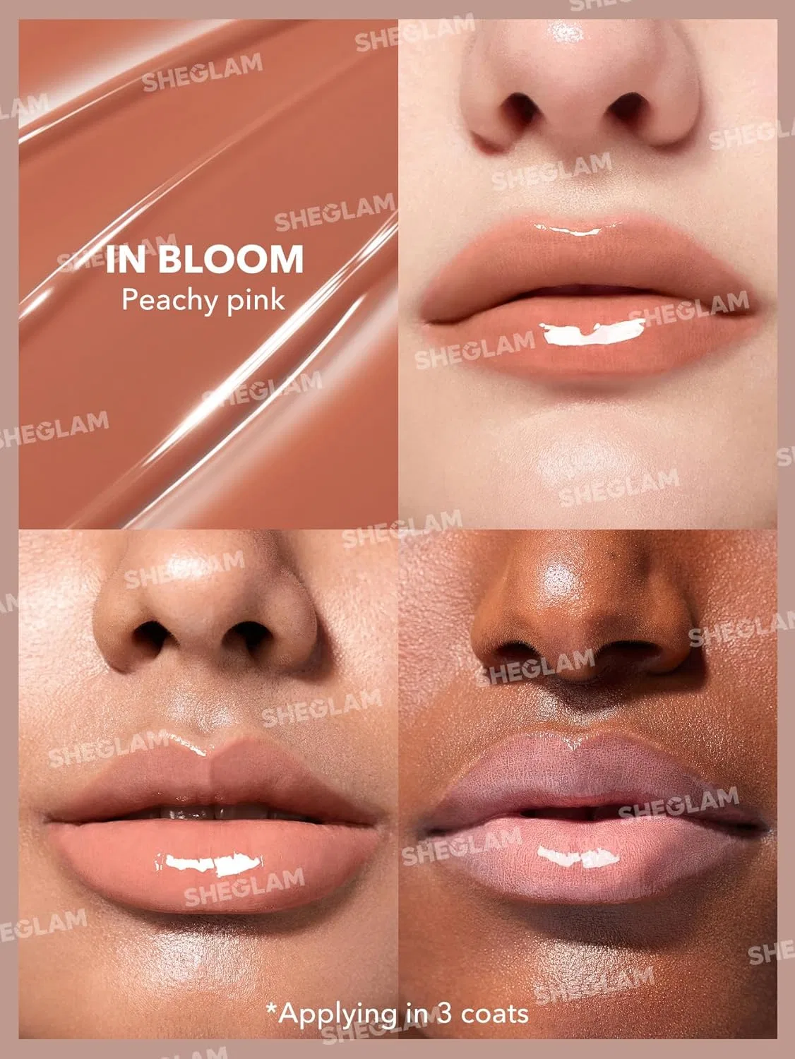Увлажняющий блеск для губ «PoutPerfect» In Bloom от SHEGLAM Sheglam, In Bloom — фото 3