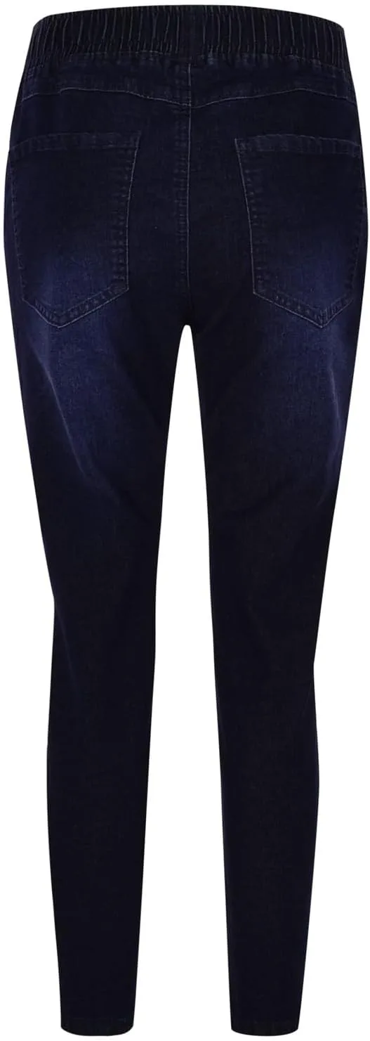 Джинсы женские Slim Fit с эластичным поясом — фото 3
