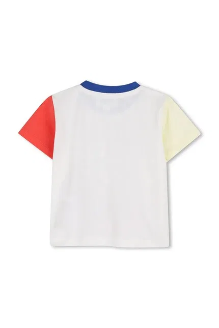 Футболка с принтом Kenzo Kids, белый — фото 2