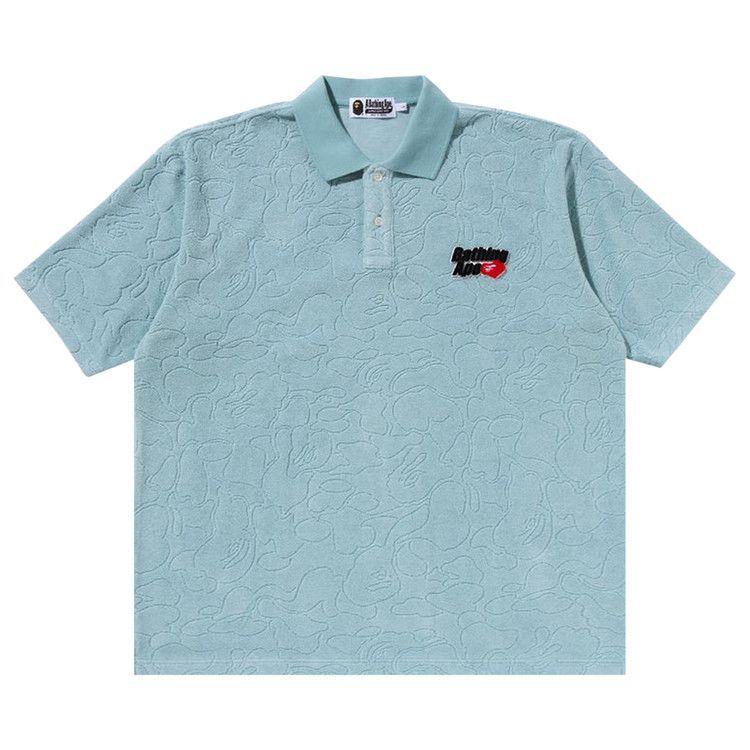 

Поло BAPE Line Camo Terry Towel Ape Head One Point Polo, Sax