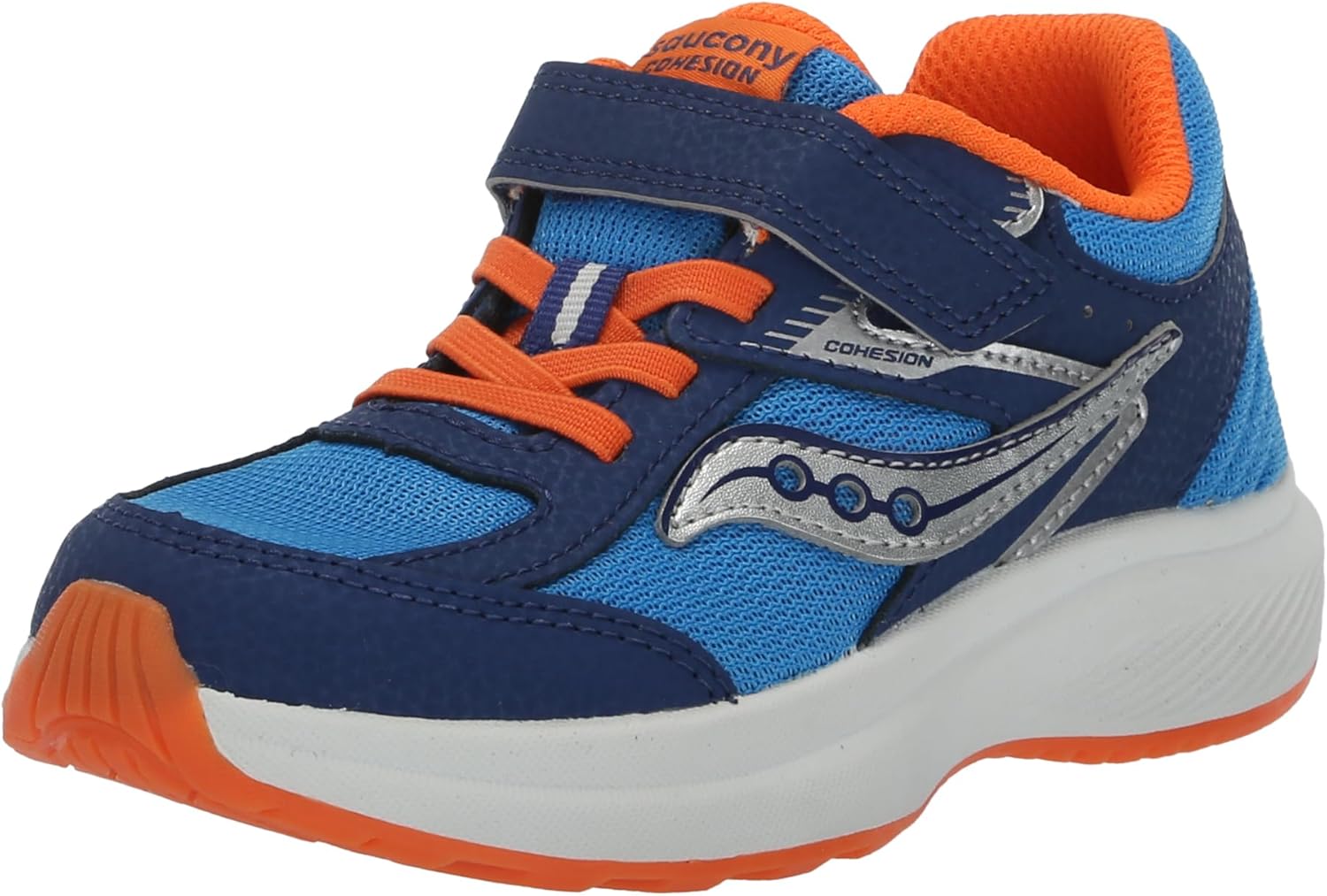 

Детские кроссовки Saucony Cohesion с альтернативной застежкой для детей и подростков, синий/оранжевый