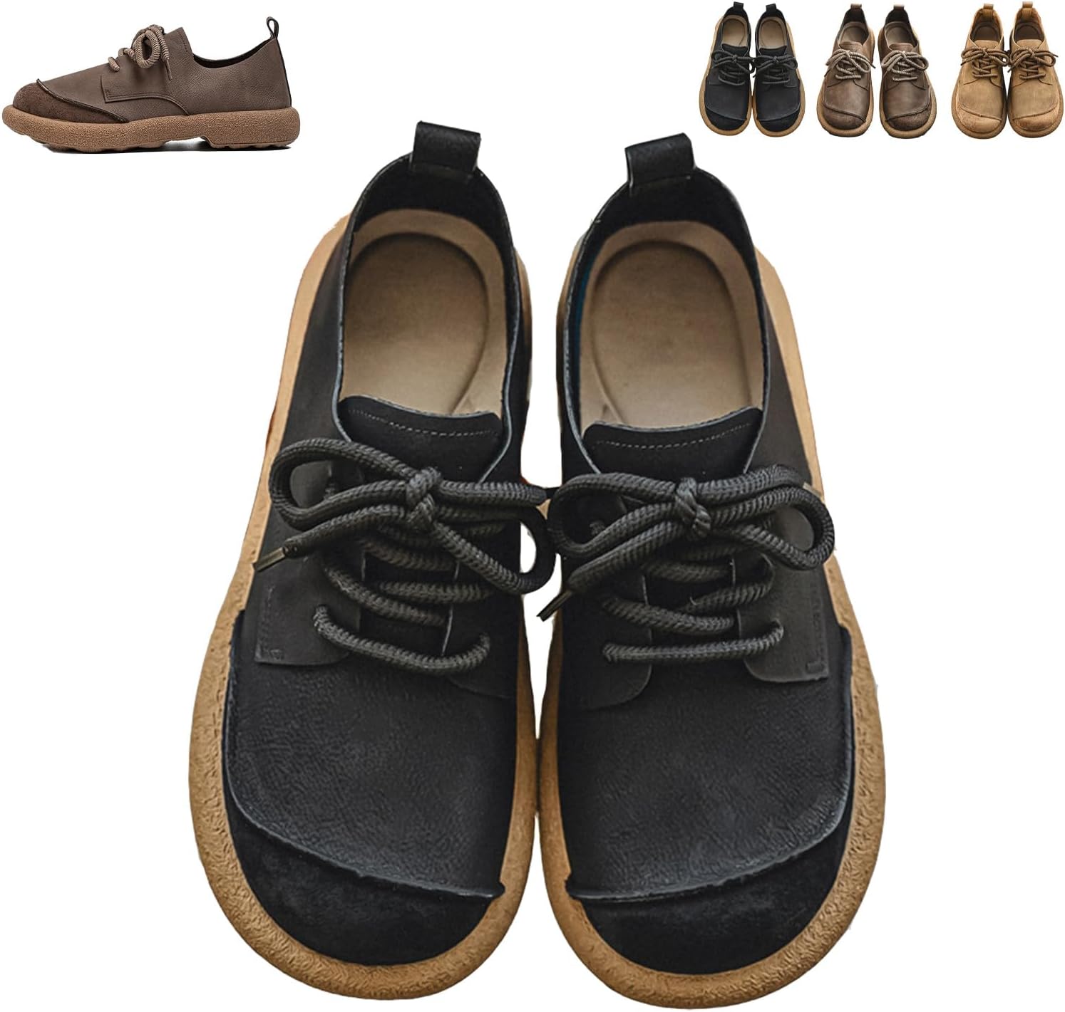 

Мужские кроссовки с широкой носочной частью босоножечного типа, повседневные ортопедические ботинки Чукка до щиколотки, удобные для ходьбы на улице Ghtrhsb, черный