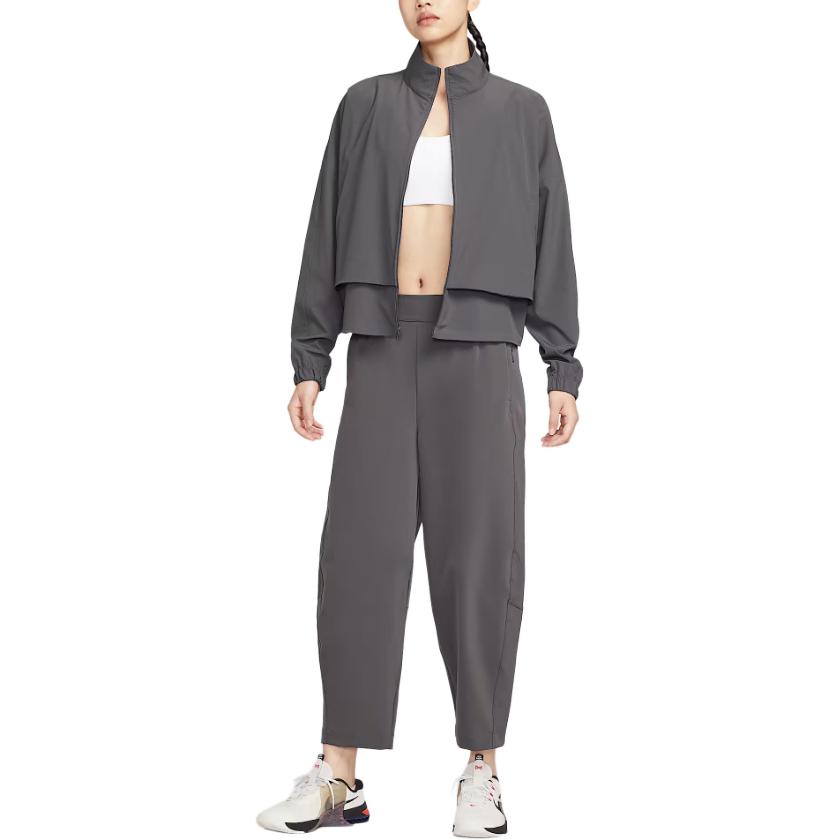 Женские повседневные брюки dri fit Nike, серый/темно-серый — фото 3