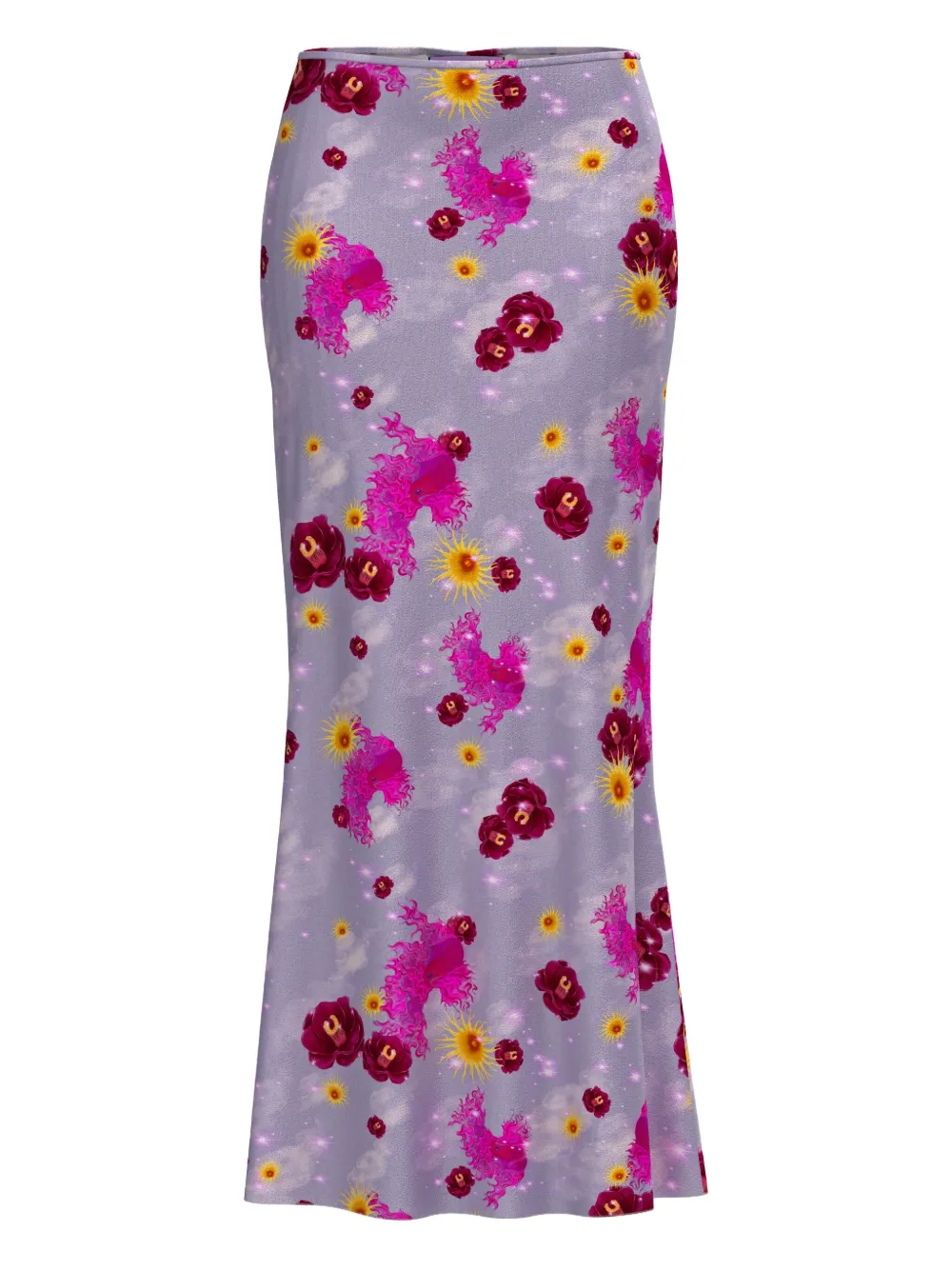 

Юбка-русалка с цветочным принтом Maccapani, фиолетовый