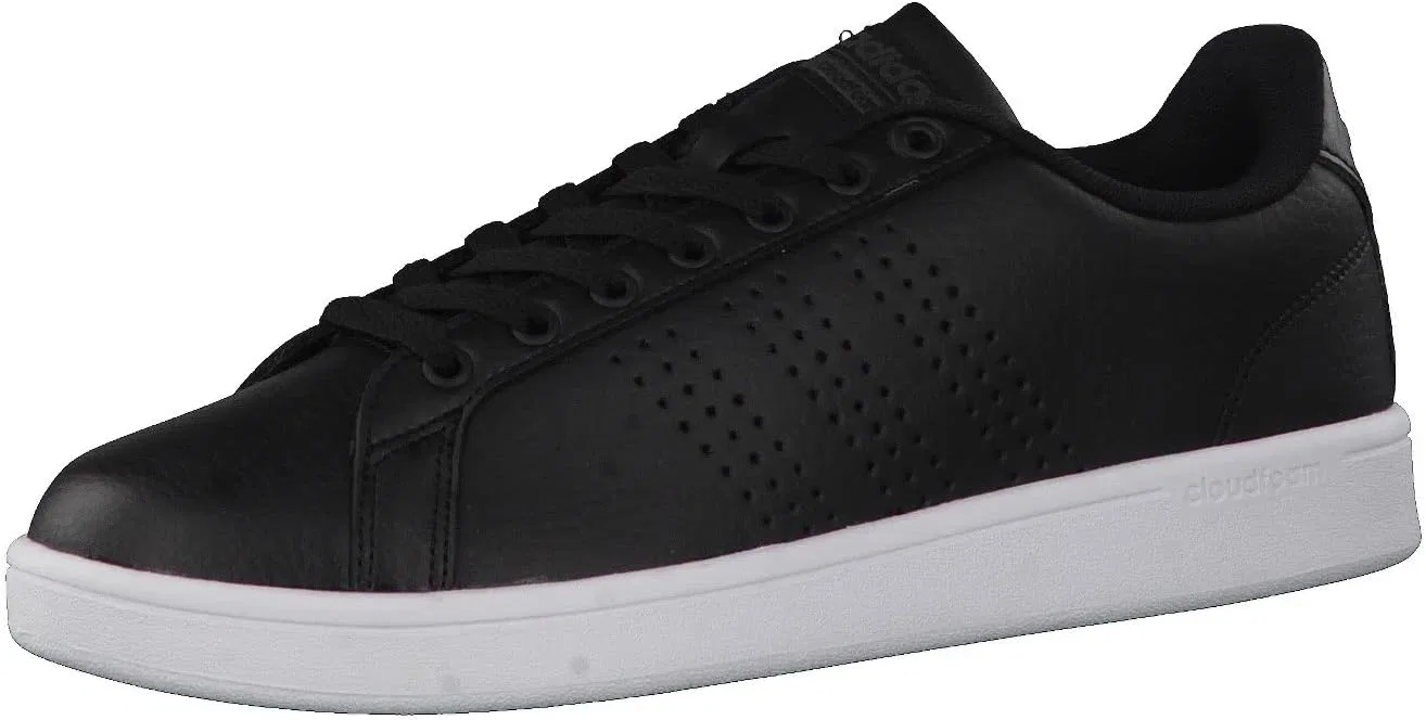 Женские кожаные кроссовки Adidas Advantage Premium, Black Cblack Cblack Dgsogr